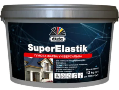 Дюфа фарба гумова SuperElastіk RAL 9004 Чорний 1,2кг