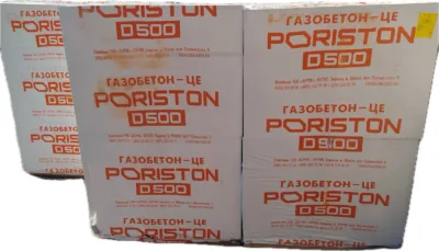 Газобетоний блок 300*200*610 PORISTON (Аерок) D500 (пал 60шт-2,196м3)