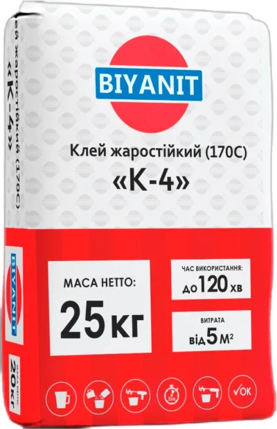 Біяніт Клей Жаростійкий К- 4 170 С 20кг.