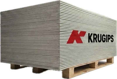 Гіпсокартонний лист KRUGIPS Стіновий 12.5мм*1200*2500 (51шт)